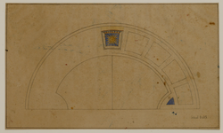 216548 Afbeelding van enkele decoraties van de zuilenportiek aan de achtergevel van het huis Het Hoogeland (Museumlaan) ...